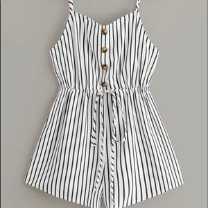 Drawstring Cami Romper